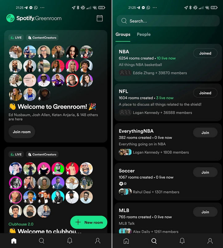 Новые приложения для мобильных. Greenroom от Spotify – конкурент Clubhouse