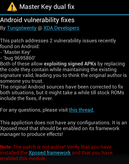 Защита Андроид от Master Key и Bug 9695860 уязвимостей