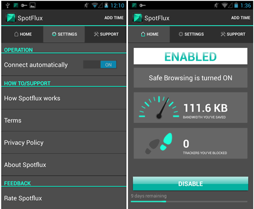 Бесплатный VPN Сервис для Android планшетов и смартфонов Spotflux