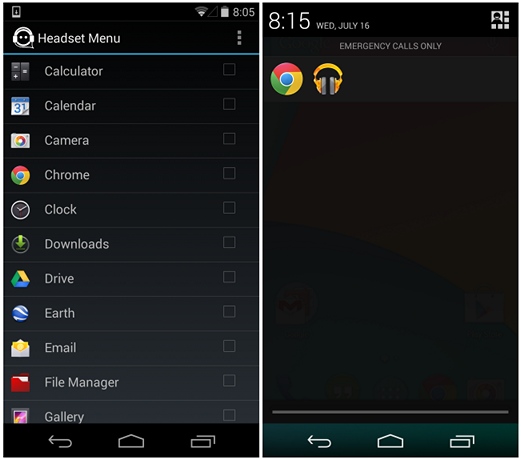 Новые приложения для Android. Headset Menu упростит выбор необходимого вам приложения для прослушивания музыки и аудиокниг, просмотра видео, и пр. при подключении к смартфону или планшету наушников