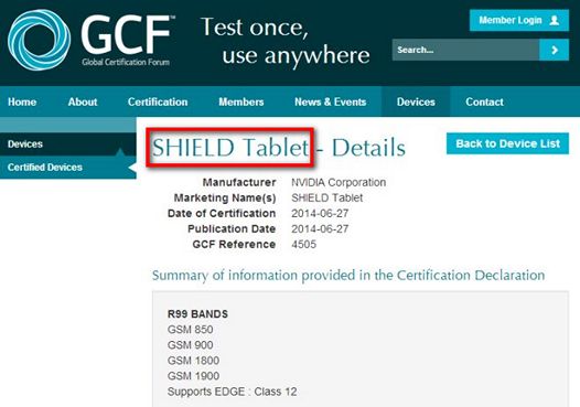 Планшет NVIDIA Shield в очередной раз засветился в Сети