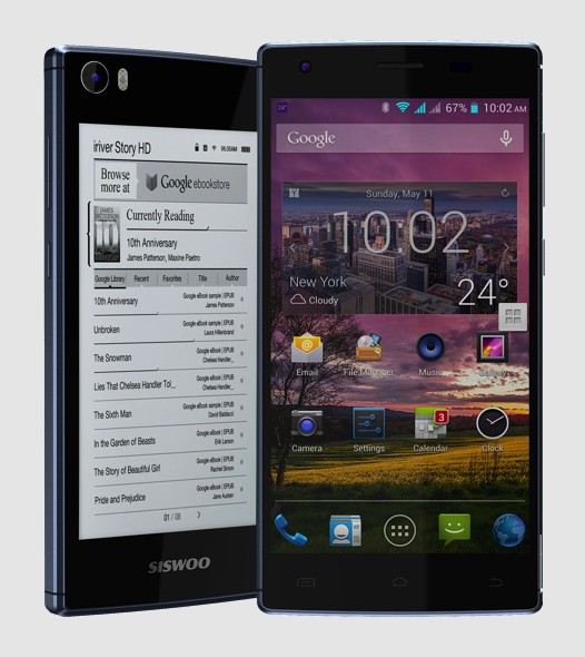 Siswoo R9 Darkmoon станет вторым после Yotaphone 2 смартфоном с дополнительным E-Ink экраном?