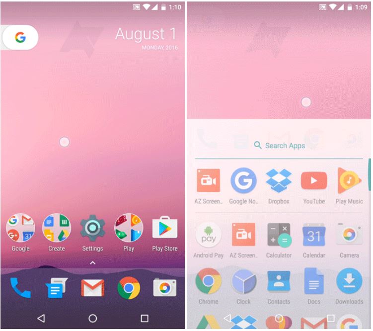 Так будет выглядеть фирменная оболочка операционной системы Google Android 7.0 Nougat