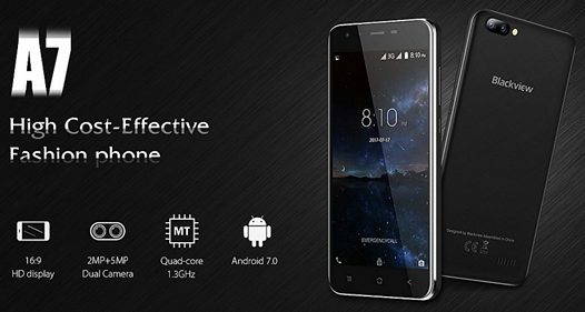 Blackview А7. Смартфон со сдвоенной камерой за $49.49