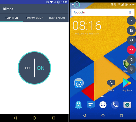Программы для Android. Blimps — всплывающая панель для управления телефонными звонками пока вы работаете с другими приложениями