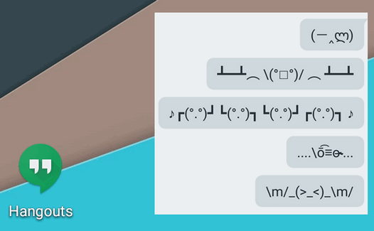 Приложения для Android. Hangouts обновилось до версии v21, получив пять новых символьных эмодзи (Скачать APK)