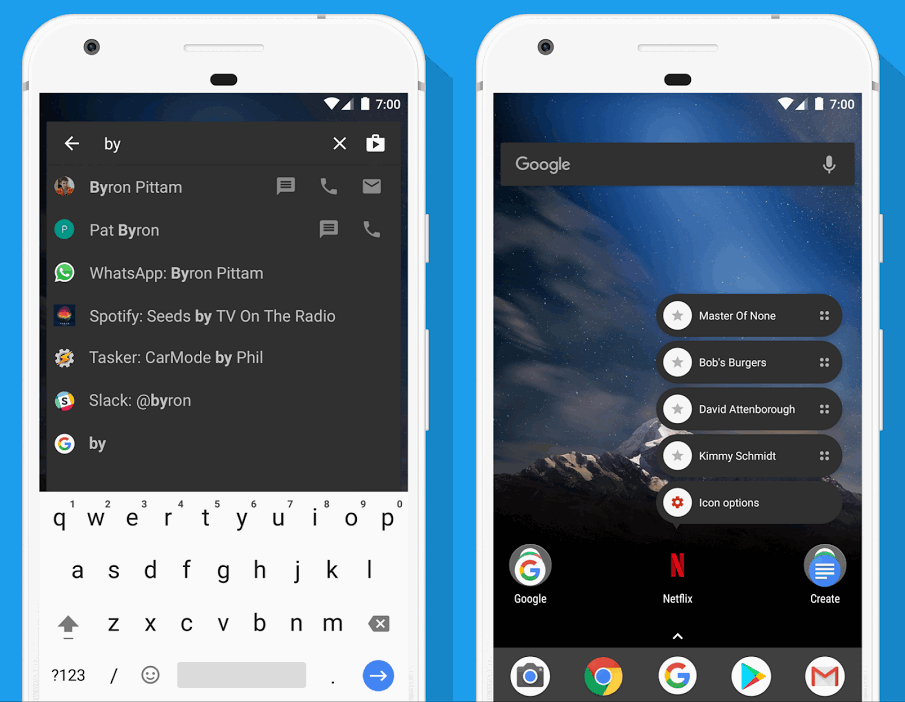 Лучшие программы для Android: Nova Launcher v5.4 beta получил поддержку Sesame Shortcuts и теперь вы можете создавать больше разных ярлыков с быстрым доступом к различным функциям внутри приложений