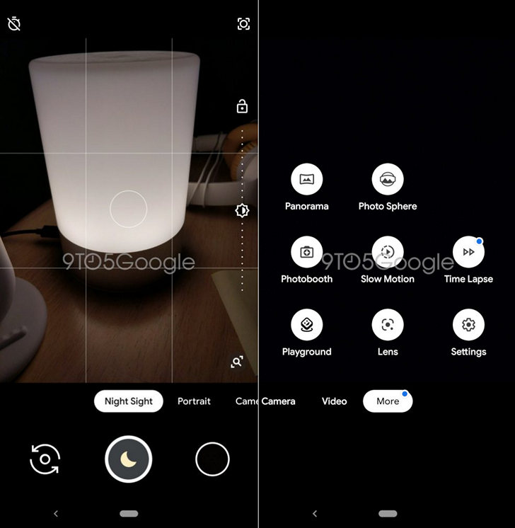 Google Камера 6.3 из Android Q beta 5 получила кнопку ночного режима в главном интерфейсе, которая сменила собой кнопку «Панорама»