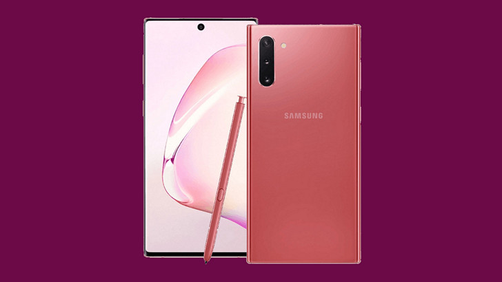 Samsung Galaxy Note 10. Так будет выглядеть смартфон в розовом корпусе