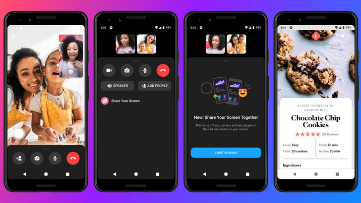 Facebook Messenger для мобильных теперь тоже умеет представлять общий доступ к экрану