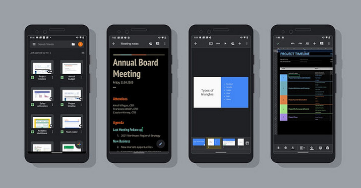 Google Документы, Таблицы и Презентации для Android, наконец, получили темную тему Google Документы, Таблицы и Презентации для Android, наконец, получили темную тему