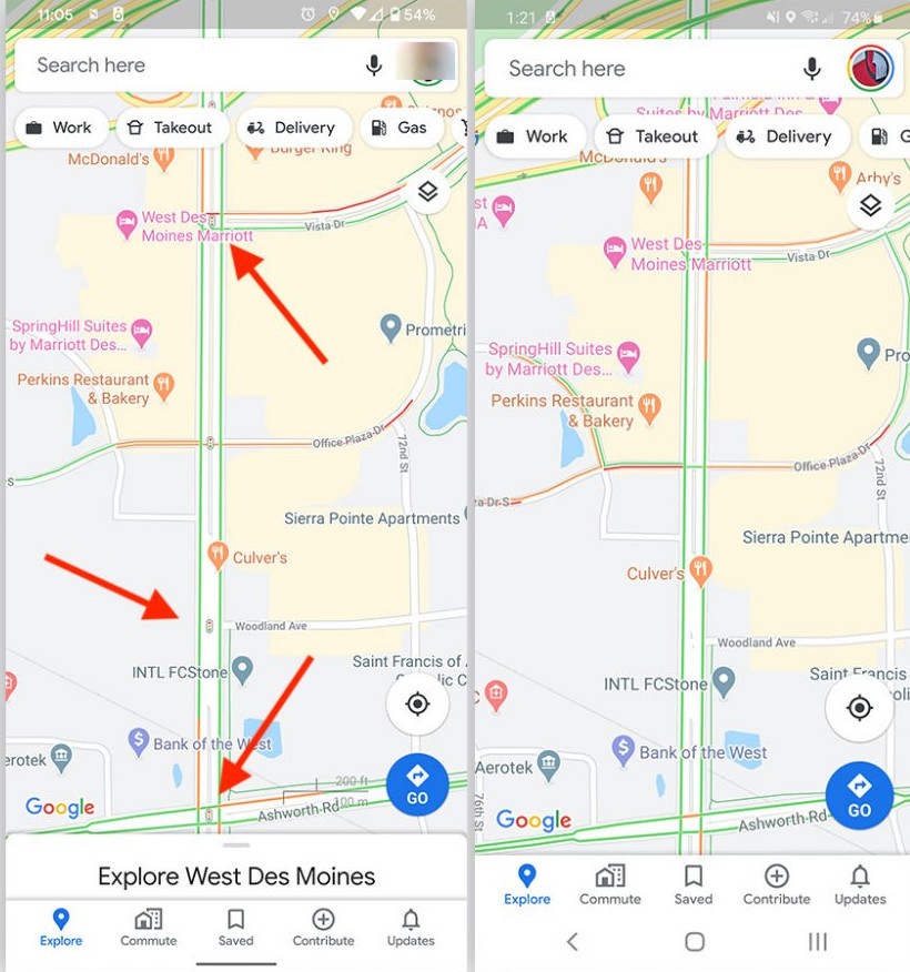 Карты Google начнут показывать светофоры на улицах в режиме навигации