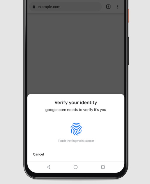 Chrome для Android получил возможность подтверждения платежей с помощью сканера отпечатков пальцев и других биометрических датчиков, без ввода CVV кода банковской карты