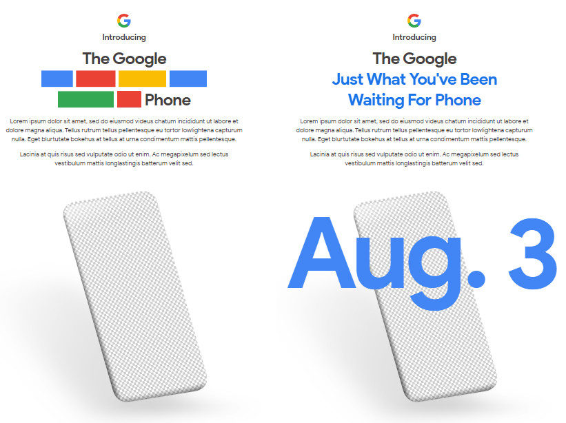 Google Pixel 4a. Новый смартфон поискового гиганта будет официально представлен 3 августа