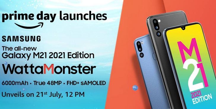 Samsung Galaxy M21 2021 Edition оснащенный AMOLED-экраном, 48-Мп камерой и мощной батареей с емкостью 6000 мАч представят 21 июля