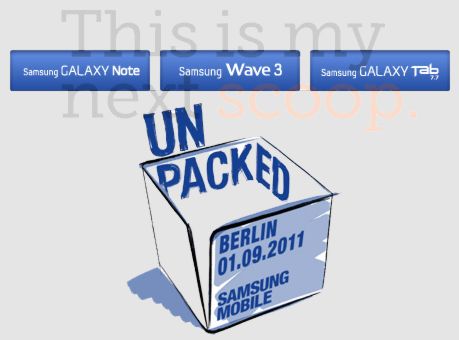 планшет Galaxy Tab 7.7 и смартфон Samsung Galaxy Wave 3 на IFA 2011