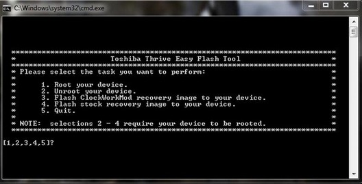 root права Toshiba Thrive