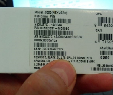 Купить новый Nexus 7 LTE, который до сих пор официально не объявлен, удалось одному из китайских покупателей.