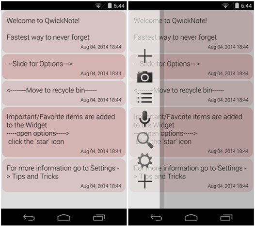 Программы для Android. QwickNote – еще одно отличное приложение для создания и работы с заметками