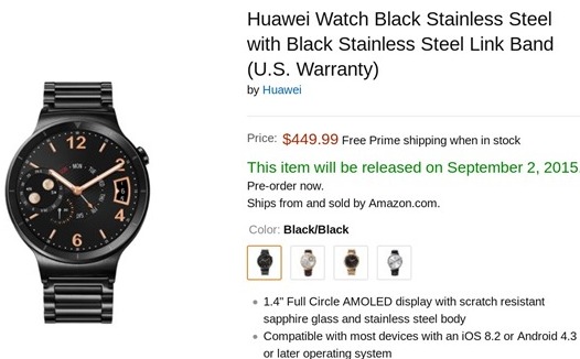 Huawei Watch. Выпуск умных часов задерживается