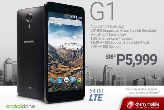 Cherry Mobile G1. Еще один Android One смартфон с ценой $128 поступил на рынок