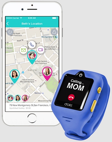 DokiWatch. Детские часы - GPS трекер, которые помогут вам узанть где находится ваш ребенок и позвонить ему, в том числе и с помощью видеовызовов