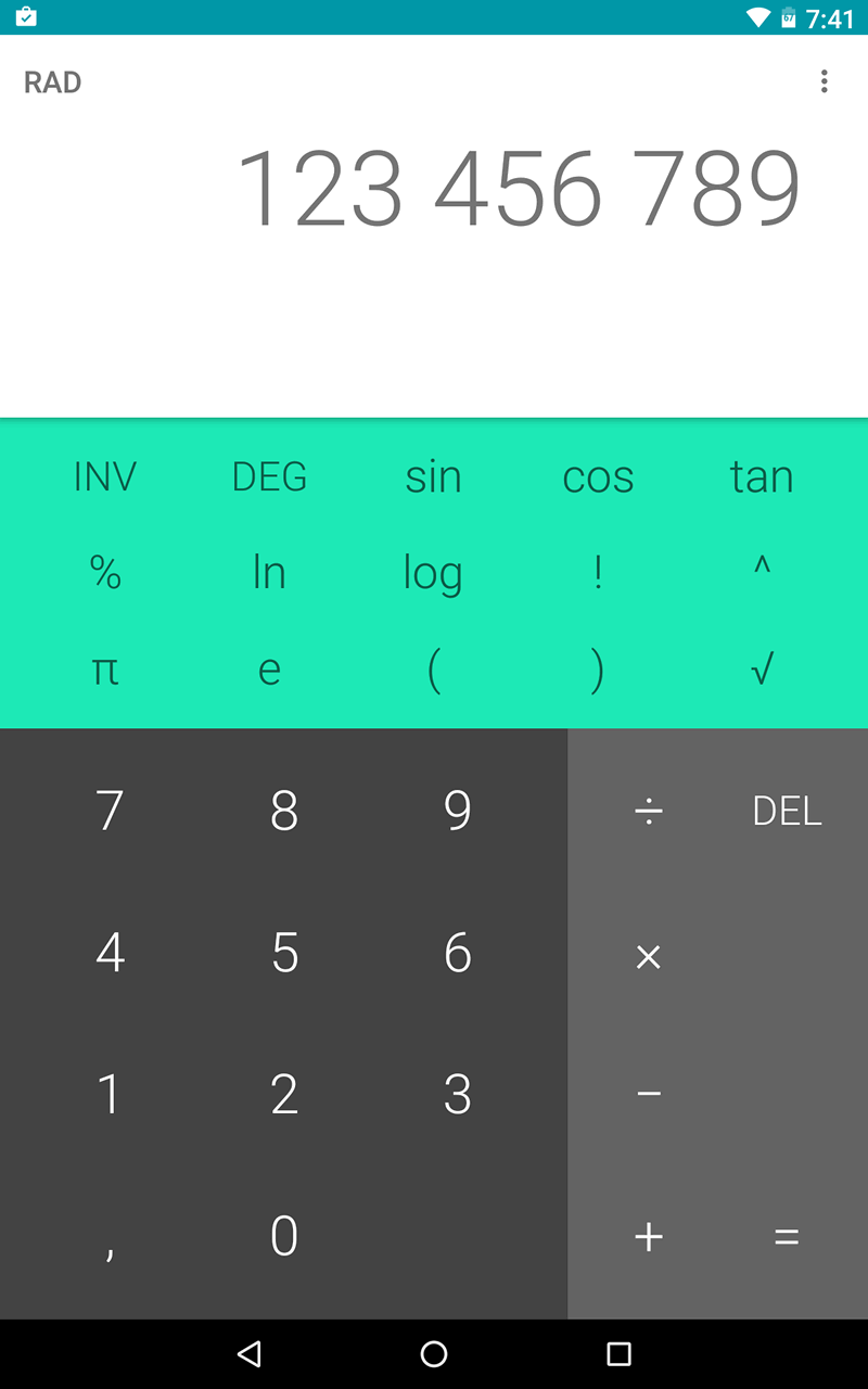 Программы для Android. Новая версия Калькулятор Google отображает большие числа с разделителями
