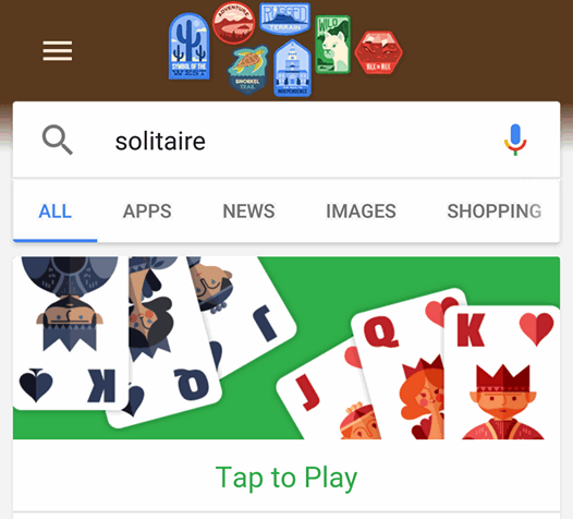 Игры Солитер и Крестики-нолики теперь будут доступны в результатах поиска Google без необходимости установки на устройства