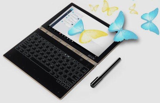Lenovo Yoga Book. Конвертируемый ноутбук с сенсорной панелью, которая выступает в роли клавиатуры