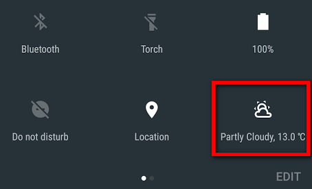 Программы для Android. Weather Quick Settings Tile добавит плитку с прогнозом погоды в панель быстрых настроек Android 7.0 Nougat