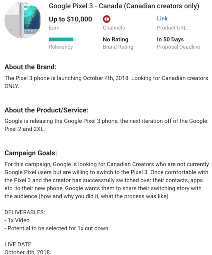 Google Pixel 3. Смартфоны из этой линейки будут представлены 4 октября нынешнего года