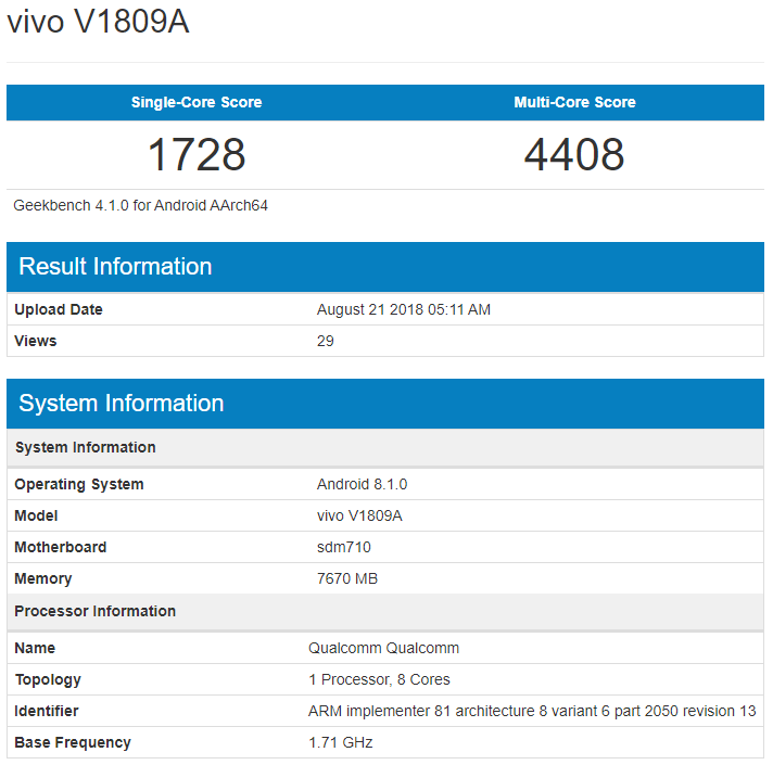 Vivo X23 появился на официальном сайте компании производителя 