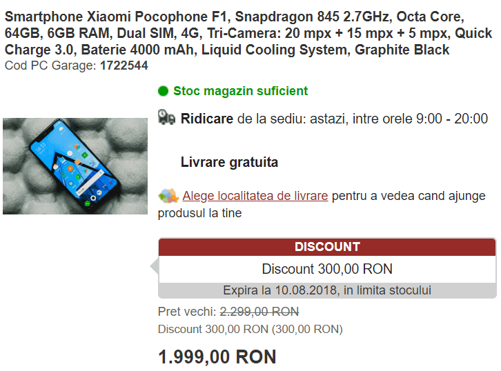 Xiaomi Pocophone F1. Технические характеристики и цена смартфона в Европе просочились в Сеть