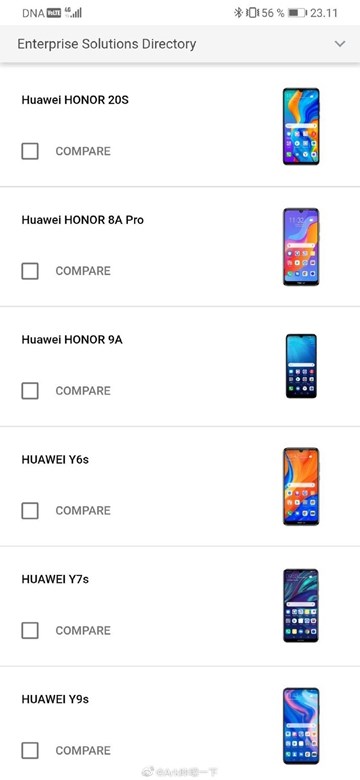 Huawei Honor 20S. Смартфон с с 5,5-дюймовым дисплеем на базе процессора Kirin 810 готовится к выпуску