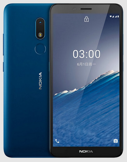 Nokia C3. Смартфон на базе процессора Unisoc с 5.99-дюймовым дисплеем, одиночной 8-Мп камерой, 3 ГБ оперативной памяти за $100