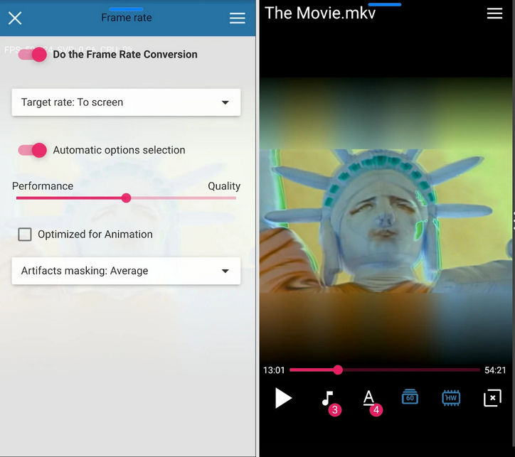 Новые приложения для Android. SVPlayer (SVP) - плеер с уплавнением видео появился в Play Маркет