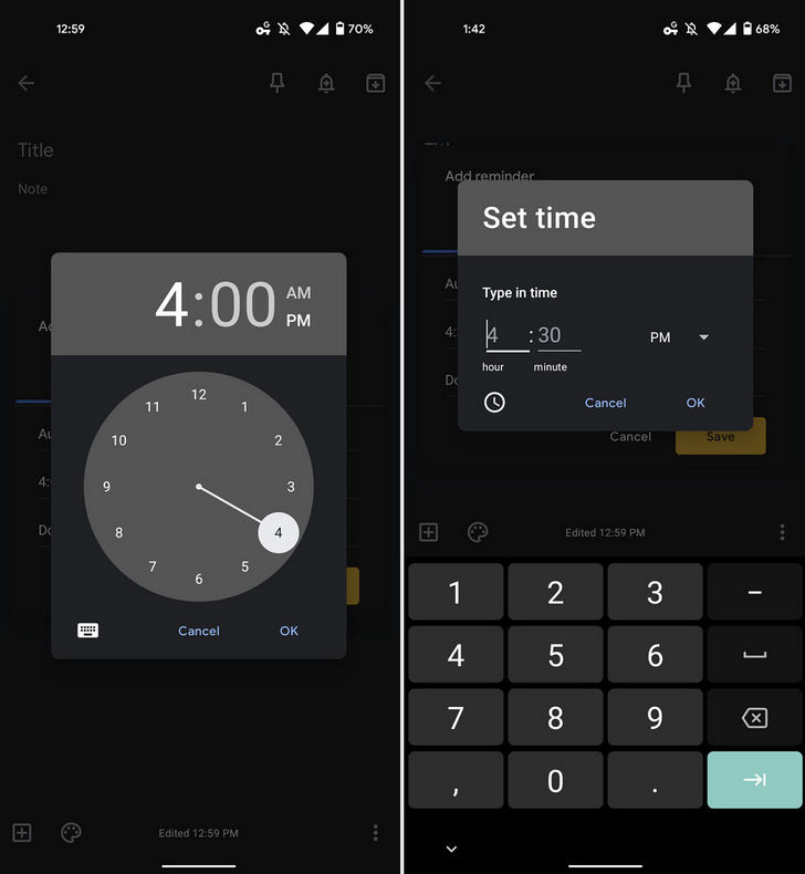 Google меняет пользовательский интерфейс для выбора времени напоминаний, таймеров и будильников на стиль Material You в своих приложениях для Android