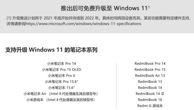 Какие ноутбуки Xiaomi и Redmi можно обновить до Windows 11