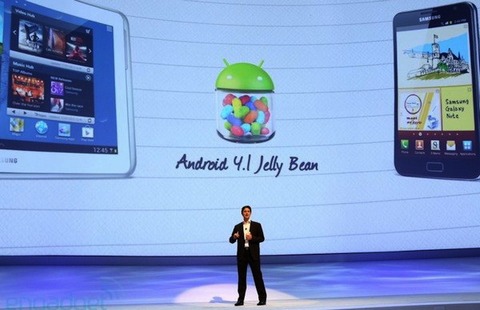 Обновление Android 4.1 Jelly Bean для планшетов Samsung