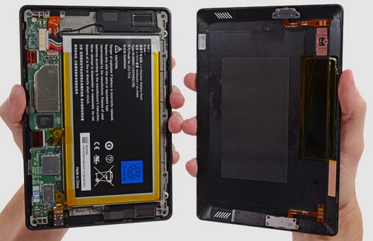 Новый планшет Amazon Kindle Fire HD разобран командой iFixit 