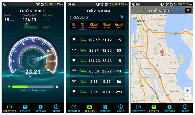 Программы для Android. Ookla Speedtest.net обновился до версии 3.0. Новый пользовательский интерфейс, Карты и прочее.