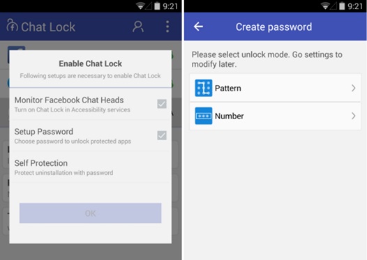 Chat Lock защитит от несанкционированного вами доступа к сообщениям Facebook Messenger, Whatsapp или Skype 