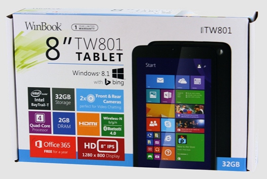 WinBook TW801. Восьмидюймовый Windows With Bing планшет с четырехъядерным процессором и 2 ГБ оперативной памяти всего лишь за 140 долларов