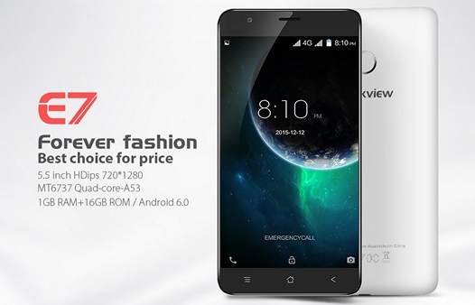 Blackview E7. Недорогой Android смартфон с 5.5-дюймовым экраном и сканером отпечатков пальцев появился в продаже. Цена — от $62.99