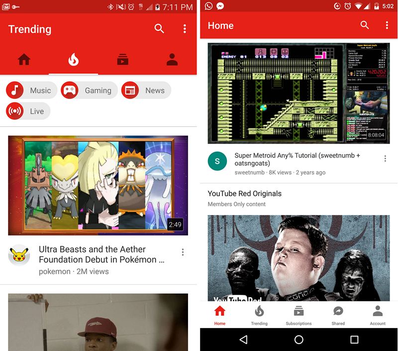 Новый интерфейс Youtube для Android с панелью вкладок в нижней части экрана на подходе? Новый интерфейс Youtube для Android с панелью вкладок в нижней части экрана на подходе?