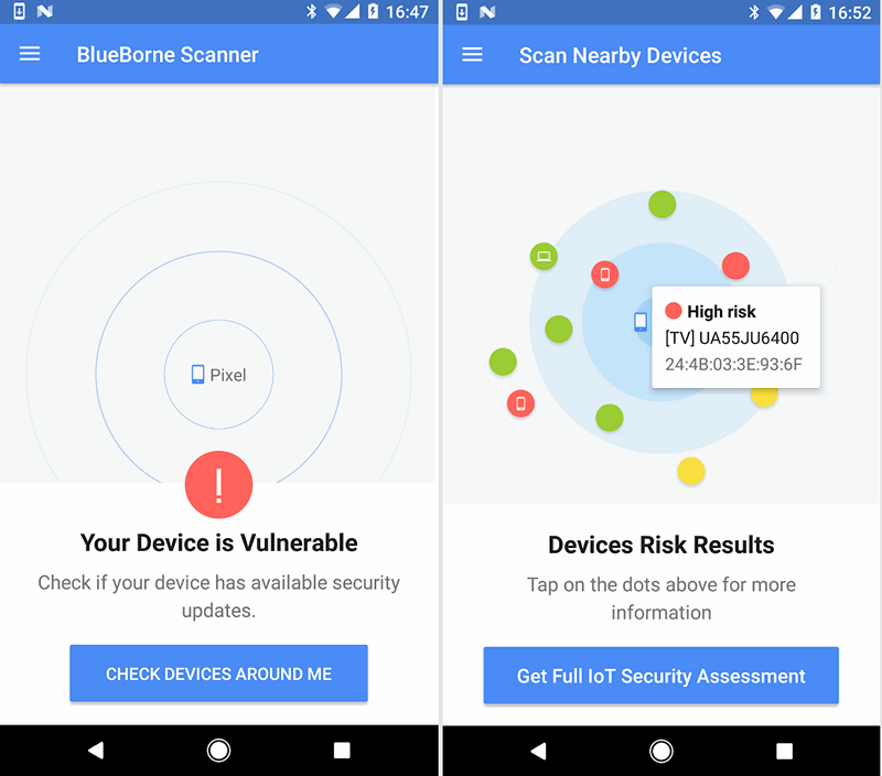 BlueBorne сканер проверит ваше Android устройство на уязвимость Bluetooth