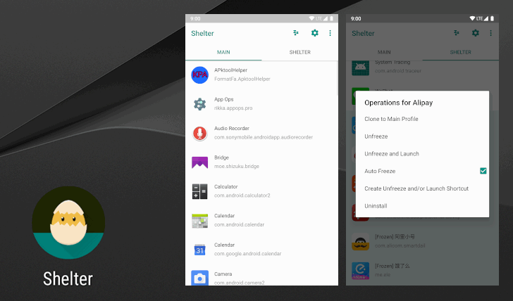 Новые приложения для Android. Shelter защитит ваше устройство и ваши данные  путем запуска подозрительных приложений в отдельной «песочнице», без доступа к остальным приложениям и данным