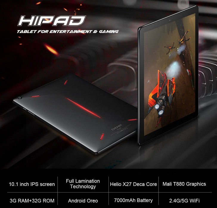 Chuwi HiPad. Десятидюймовый Android планшет с десятиядерным процессором MediaTek Helio X27 и ценой в пределах $200