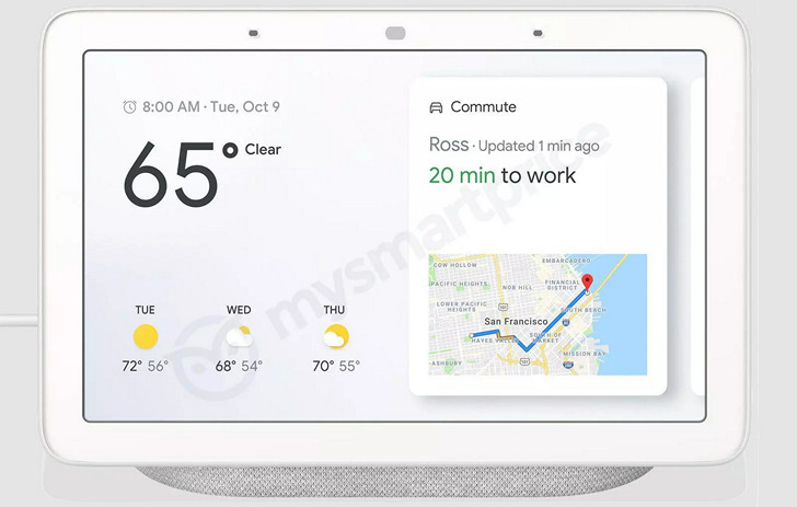 Google Home. Так будет выглядеть новая умная колонка с семидюймовым дисплеем