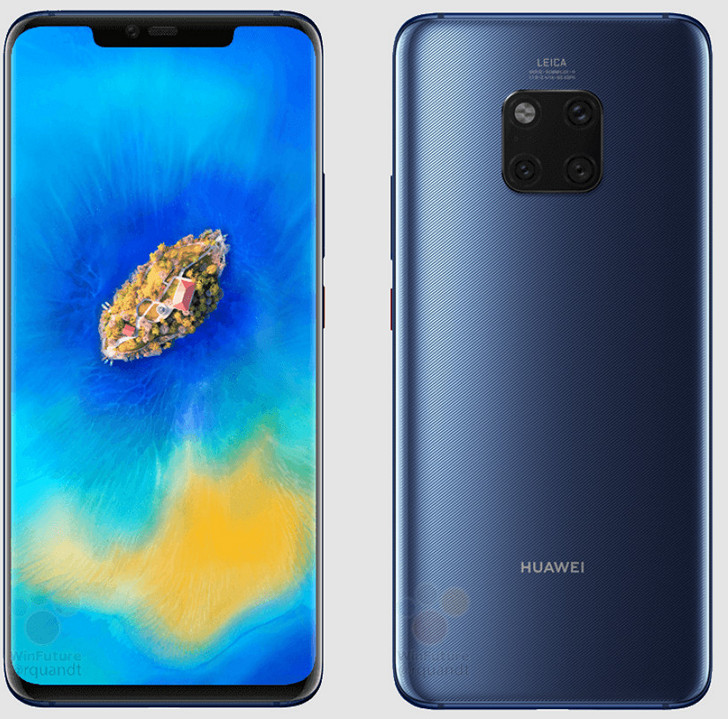 Huawei Mate 20 Pro. Официальные изображения смартфона просочились в Сеть